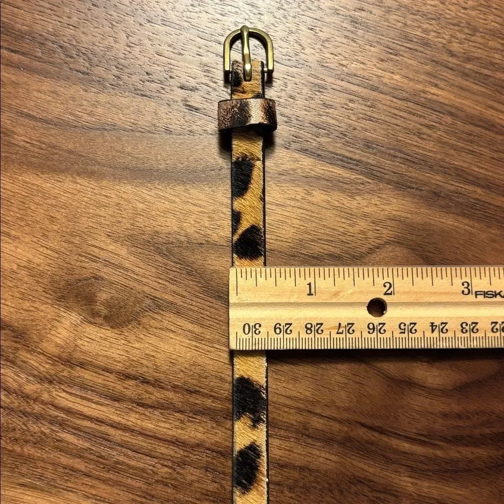 J. Crew Calf Hair Animal Print Leather Belt - XS/S - Picture 5 of 8